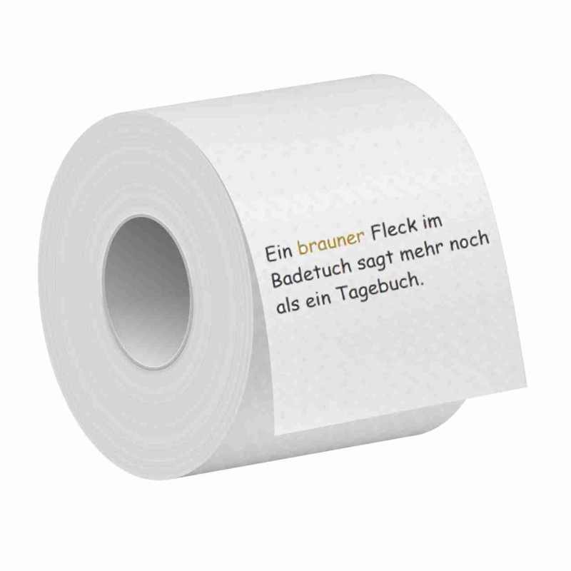 Klorolle bedruckt mit Motiv Klosprüche